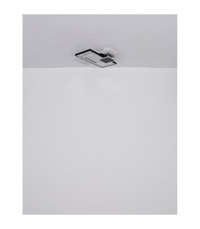 Dabby Integrated LED Semi Flush Ceiling Light White Matt LED Dimmable 2700-6500K Remote Control-9