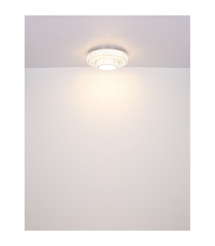 Mucky 50cm Pendant Ceiling Light Chrome K5 Crystals LED Dimmable 2700-6000K Remote Control-8