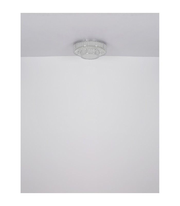 Mucky 50cm Pendant Ceiling Light Chrome K5 Crystals LED Dimmable 2700-6000K Remote Control-9