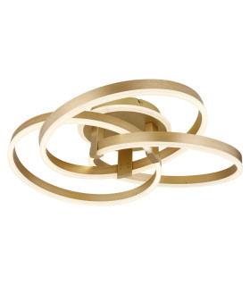 Herwig Integrated LED Semi Flush Ceiling Light Gold Colours Matt LED Dimmable 2700-6000K Remote Control-1