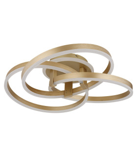 Herwig Integrated LED Semi Flush Ceiling Light Gold Colours Matt LED Dimmable 2700-6000K Remote Control-2