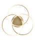 Herwig Integrated LED Semi Flush Ceiling Light Gold Colours Matt LED Dimmable 2700-6000K Remote Control-3
