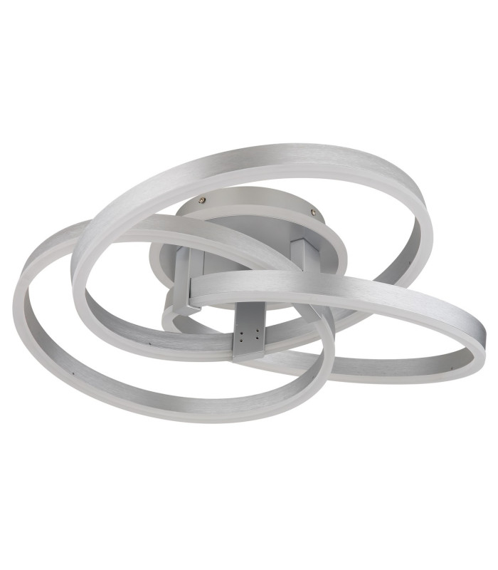 Herwig Integrated LED Semi Flush Ceiling Light Aluminium Brushed LED Dimmable 2700-6000K Remote Control-2