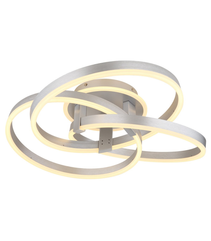 Herwig Integrated LED Semi Flush Ceiling Light Aluminium Brushed LED Dimmable 2700-6000K Remote Control-4