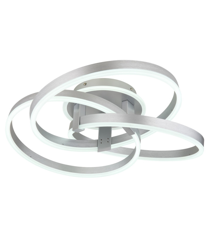 Herwig Integrated LED Semi Flush Ceiling Light Aluminium Brushed LED Dimmable 2700-6000K Remote Control-5
