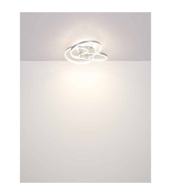 Herwig Integrated LED Semi Flush Ceiling Light Aluminium Brushed LED Dimmable 2700-6000K Remote Control-7