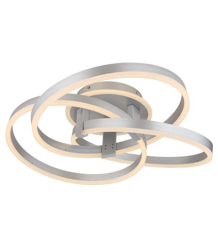 Herwig Integrated LED Semi Flush Ceiling Light Aluminium Brushed LED Dimmable 2700-6000K Remote Control-11