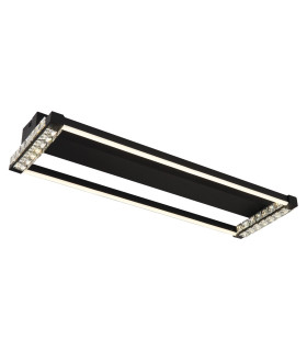 Mariella Integrated LED Semi Flush Ceiling Light Matt Black LED Dimmable 2700-6000K Remote Control-1