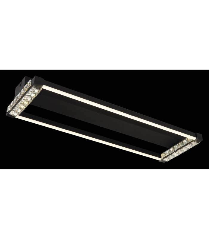 Mariella Integrated LED Semi Flush Ceiling Light Matt Black LED Dimmable 2700-6000K Remote Control-4