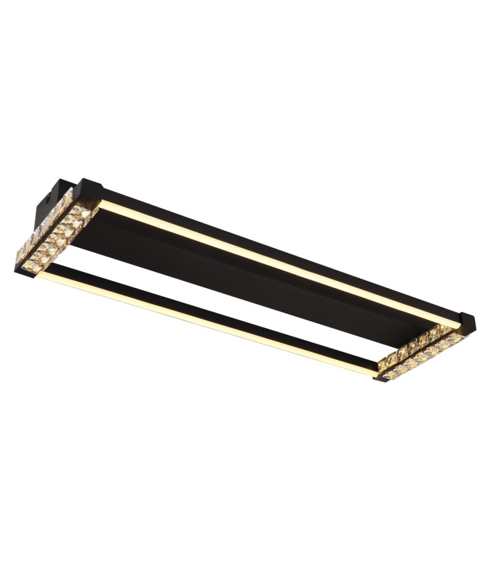 Mariella Integrated LED Semi Flush Ceiling Light Matt Black LED Dimmable 2700-6000K Remote Control-6