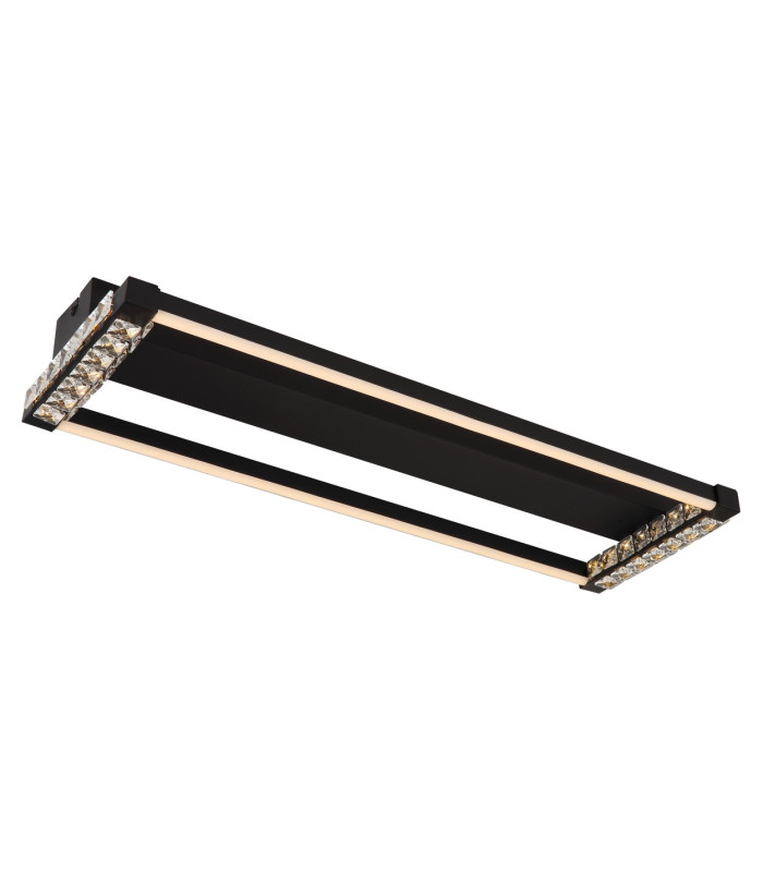 Mariella Integrated LED Semi Flush Ceiling Light Matt Black LED Dimmable 2700-6000K Remote Control-13