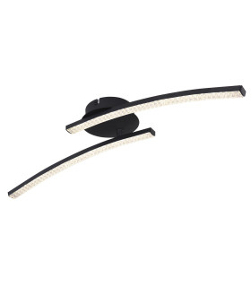 Jules Integrated LED Semi Flush Ceiling Light Matt Black 2x LED 2700-4000K-1