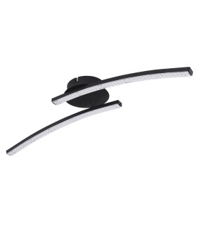 Jules Integrated LED Semi Flush Ceiling Light Matt Black 2x LED 2700-4000K-2