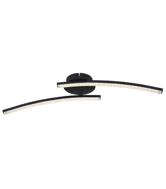 Jules Integrated LED Semi Flush Ceiling Light Matt Black 2x LED 2700-4000K-3