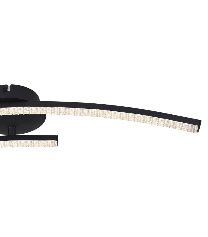 Jules Integrated LED Semi Flush Ceiling Light Matt Black 2x LED 2700-4000K-5