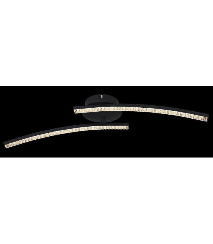 Jules Integrated LED Semi Flush Ceiling Light Matt Black 2x LED 2700-4000K-7