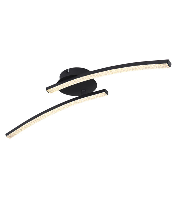 Jules Integrated LED Semi Flush Ceiling Light Matt Black 2x LED 2700-4000K-8