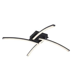 Jules Integrated LED Semi Flush Ceiling Light Matt Black 4x LED 2700-4000K-1