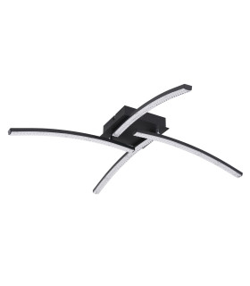 Jules Integrated LED Semi Flush Ceiling Light Matt Black 4x LED 2700-4000K-2
