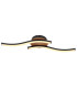 Evita Integrated LED Semi Flush Ceiling Light Black 2x LED 3000K-3