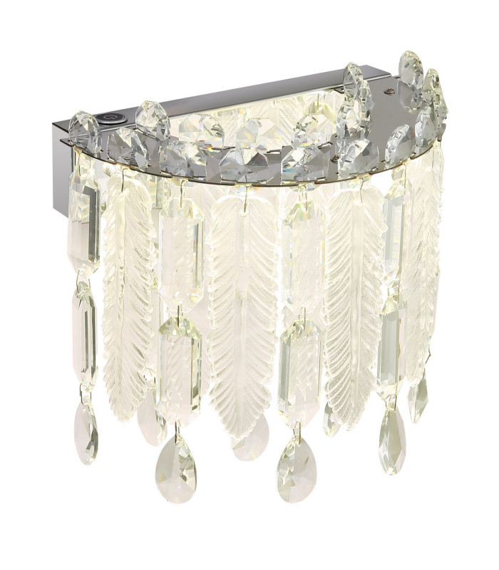 Klunka Wall Lamp Chrome K5 Crystals LED 2700-6000K Touch Dimmer-8