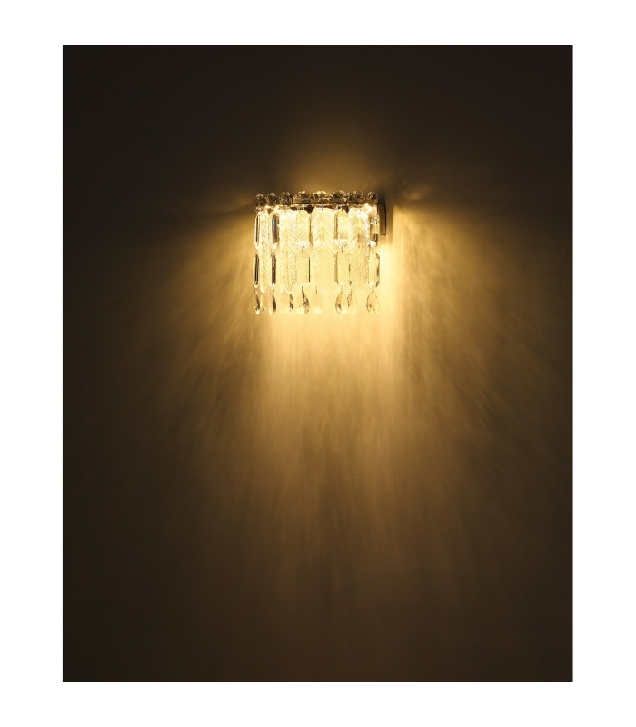 Klunka Wall Lamp Chrome K5 Crystals LED 2700-6000K Touch Dimmer-9