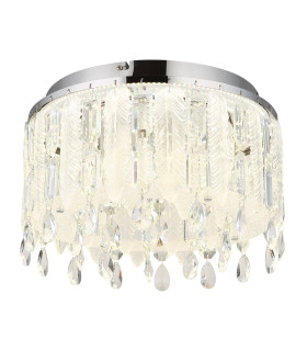 Klunka 38cm Ceiling Light Chrome K5 Crystals LED Dimmable 2700-6000K Remote Control-1