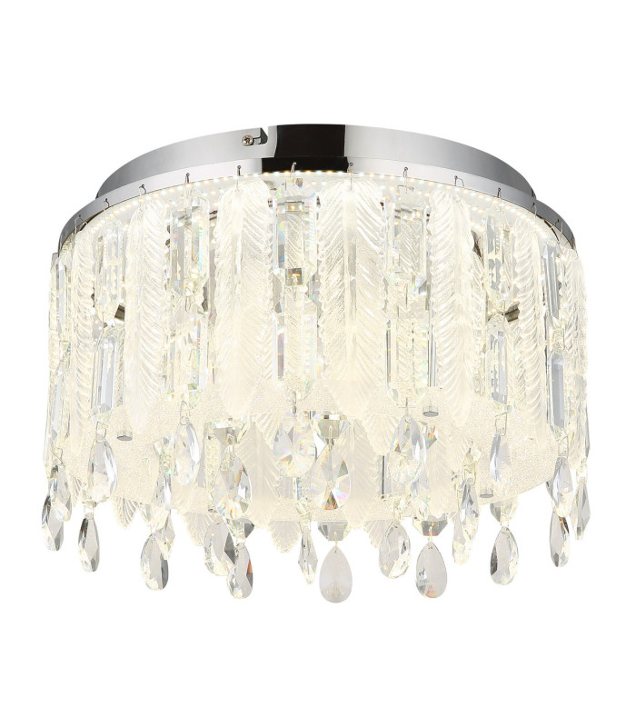 Klunka 38cm Ceiling Light Chrome K5 Crystals LED Dimmable 2700-6000K Remote Control-1