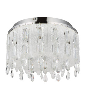 Klunka 38cm Ceiling Light Chrome K5 Crystals LED Dimmable 2700-6000K Remote Control-2