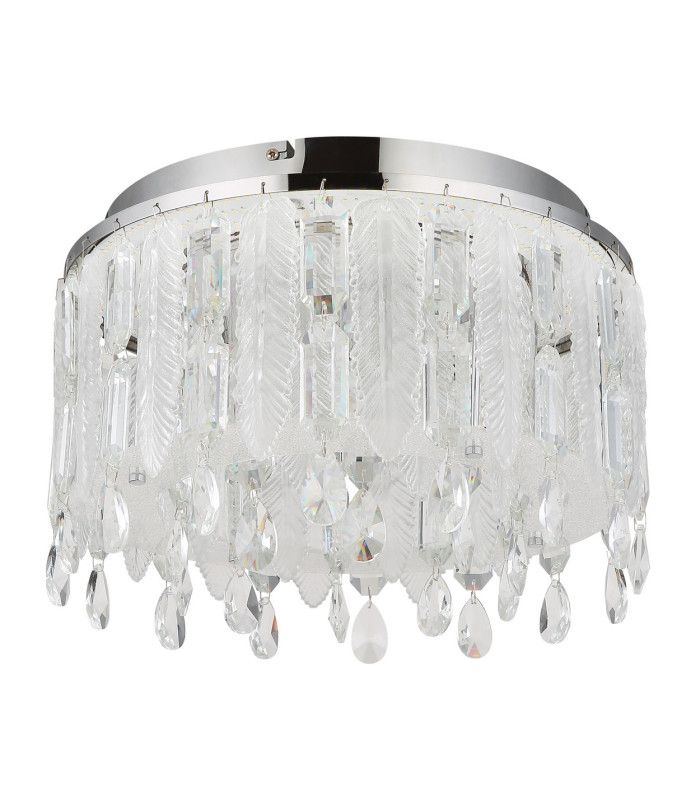 Klunka 38cm Ceiling Light Chrome K5 Crystals LED Dimmable 2700-6000K Remote Control-2