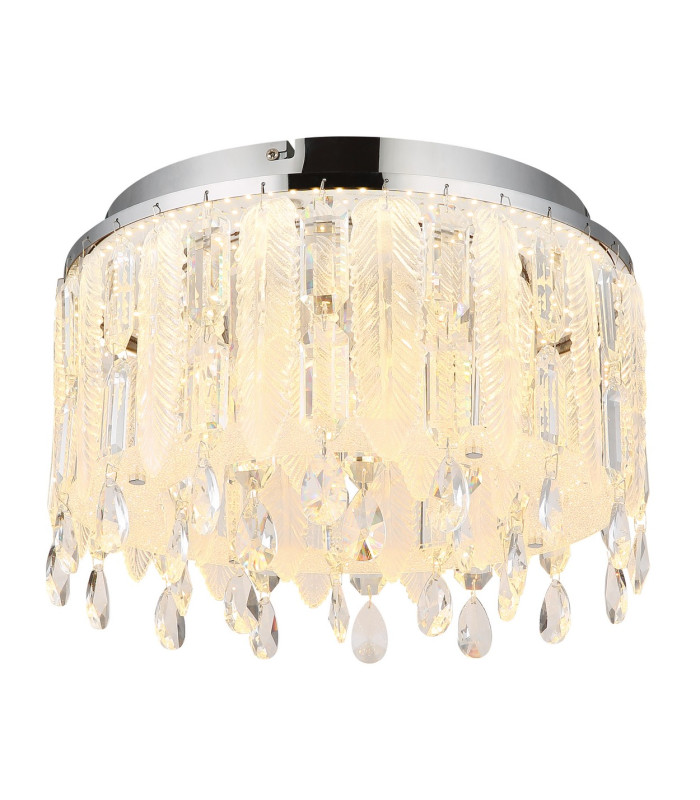 Klunka 38cm Ceiling Light Chrome K5 Crystals LED Dimmable 2700-6000K Remote Control-4