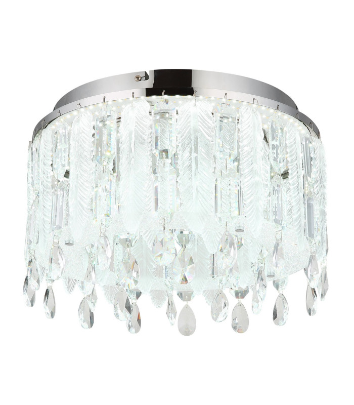 Klunka 38cm Ceiling Light Chrome K5 Crystals LED Dimmable 2700-6000K Remote Control-5