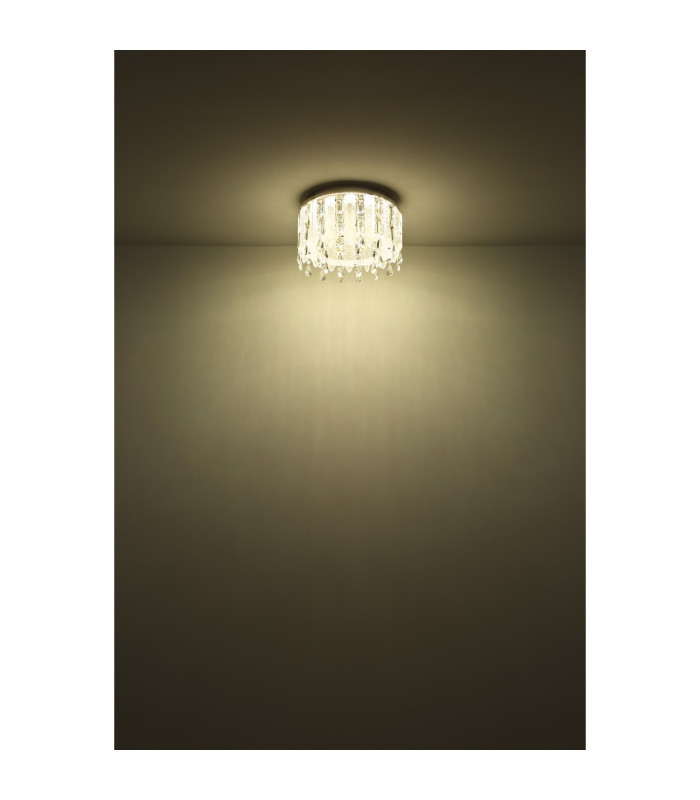 Klunka 38cm Ceiling Light Chrome K5 Crystals LED Dimmable 2700-6000K Remote Control-6
