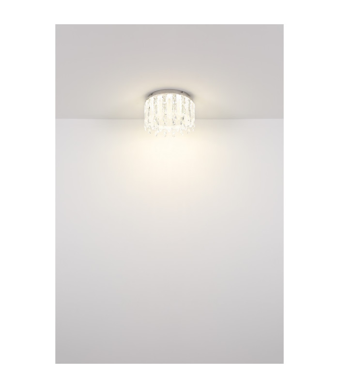 Klunka 38cm Ceiling Light Chrome K5 Crystals LED Dimmable 2700-6000K Remote Control-7