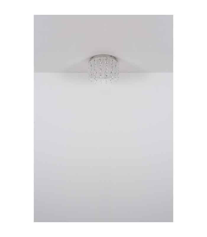 Klunka 38cm Ceiling Light Chrome K5 Crystals LED Dimmable 2700-6000K Remote Control-8