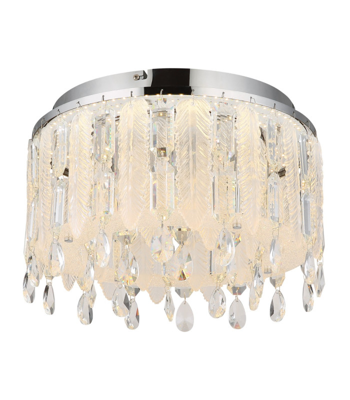Klunka 38cm Ceiling Light Chrome K5 Crystals LED Dimmable 2700-6000K Remote Control-11