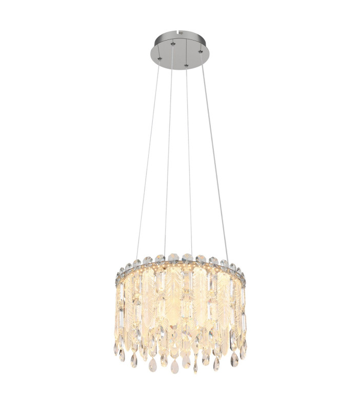Klunka 39.5cm Pendant Ceiling Light Chrome K5 Crystals LED Dimmable 2700-6000K Remote Control-5