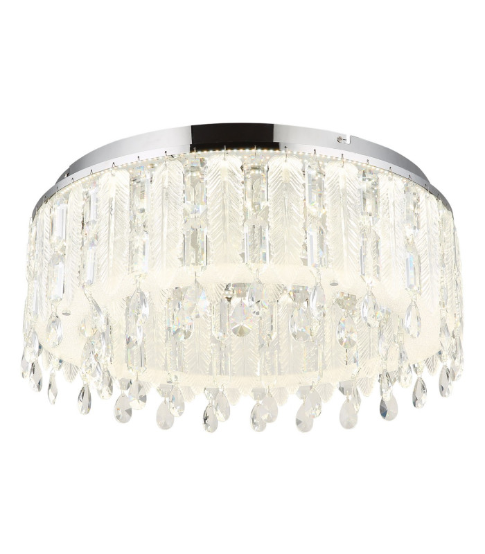 Klunka 58.5cm Ceiling Light Chrome K5 Crystals LED Dimmable 2700-6000K Remote Control-1