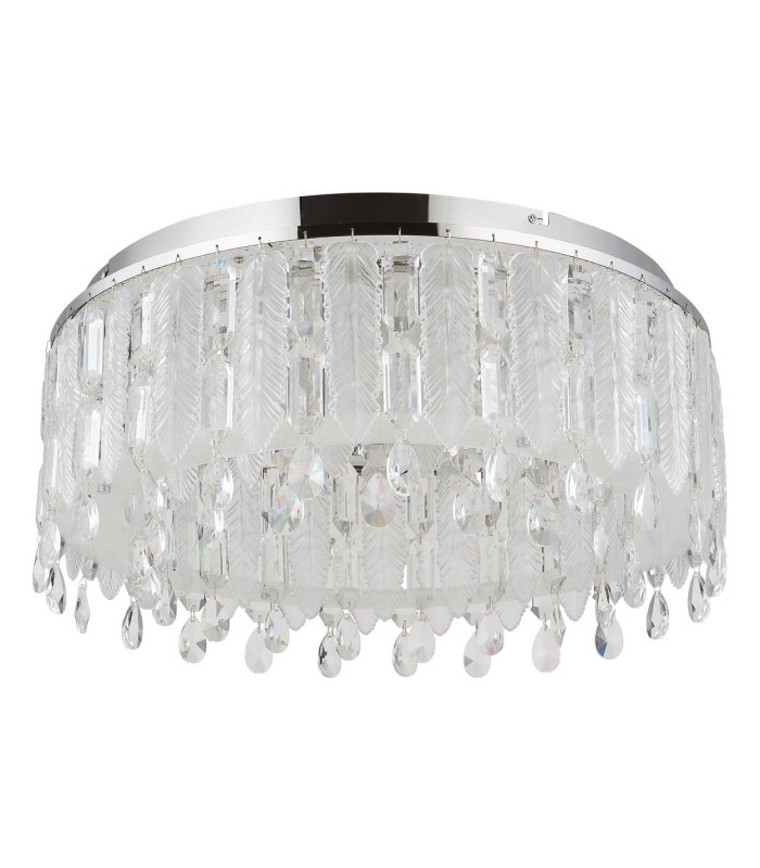 Klunka 58.5cm Ceiling Light Chrome K5 Crystals LED Dimmable 2700-6000K Remote Control-2