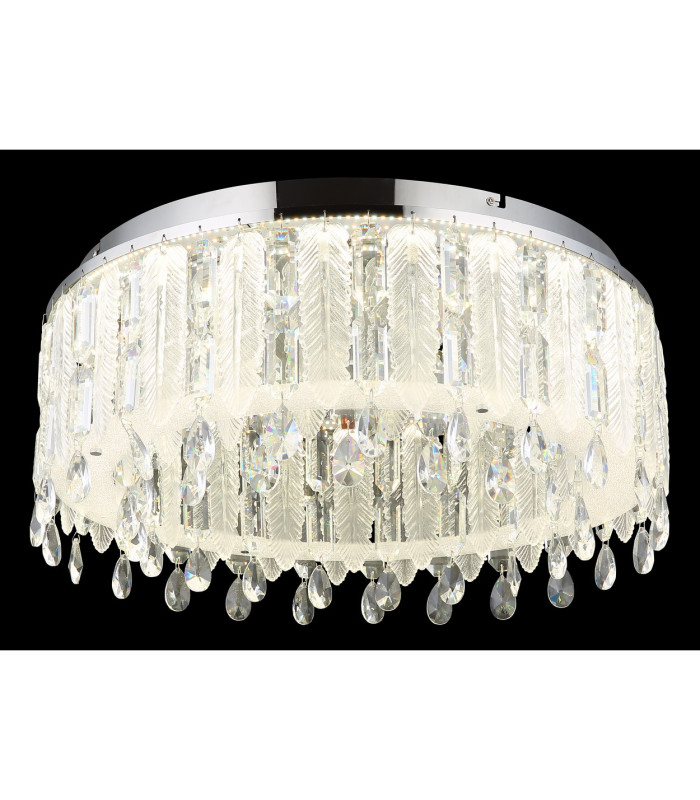 Klunka 58.5cm Ceiling Light Chrome K5 Crystals LED Dimmable 2700-6000K Remote Control-3