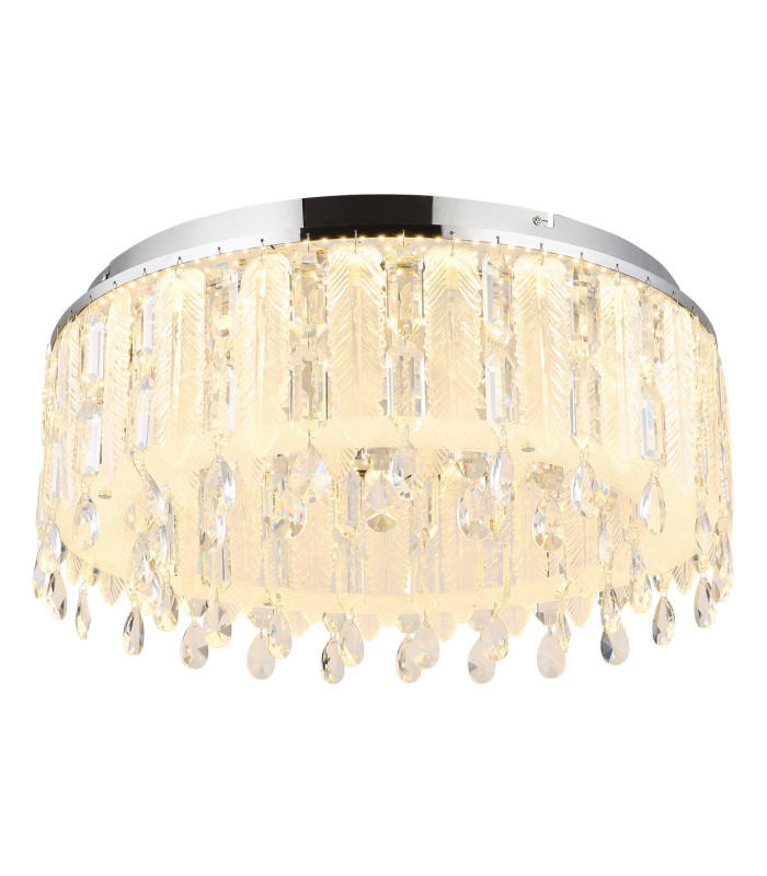Klunka 58.5cm Ceiling Light Chrome K5 Crystals LED Dimmable 2700-6000K Remote Control-4