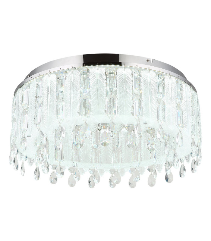 Klunka 58.5cm Ceiling Light Chrome K5 Crystals LED Dimmable 2700-6000K Remote Control-5