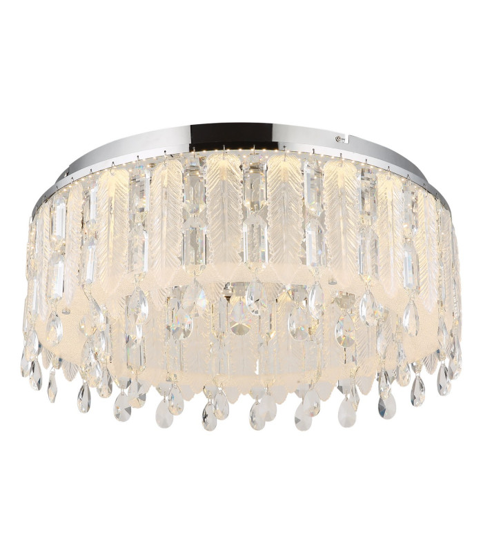 Klunka 58.5cm Ceiling Light Chrome K5 Crystals LED Dimmable 2700-6000K Remote Control-11