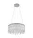 Klunka 59.5cm Pendant Ceiling Light Chrome K5 Crystals LED Dimmable 2700-6000K Remote Control-2