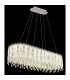 Klunka 99x36cm Pendant Ceiling Light Chrome K5 Crystals LED Dimmable 2700-6000K Remote Control-4