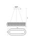 Klunka 99x36cm Pendant Ceiling Light Chrome K5 Crystals LED Dimmable 2700-6000K Remote Control-10