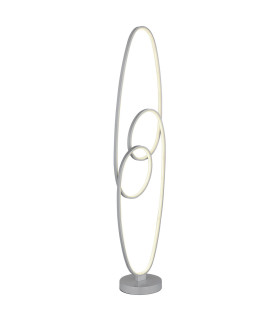 Spira LED Integrated Floor Lamp Silver Colored Matt 2x LED 2700-6500K-1