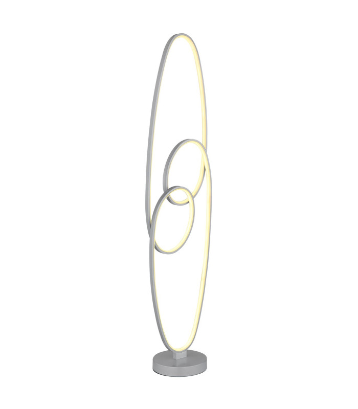 Spira LED Integrated Floor Lamp Silver Colored Matt 2x LED 2700-6500K-4
