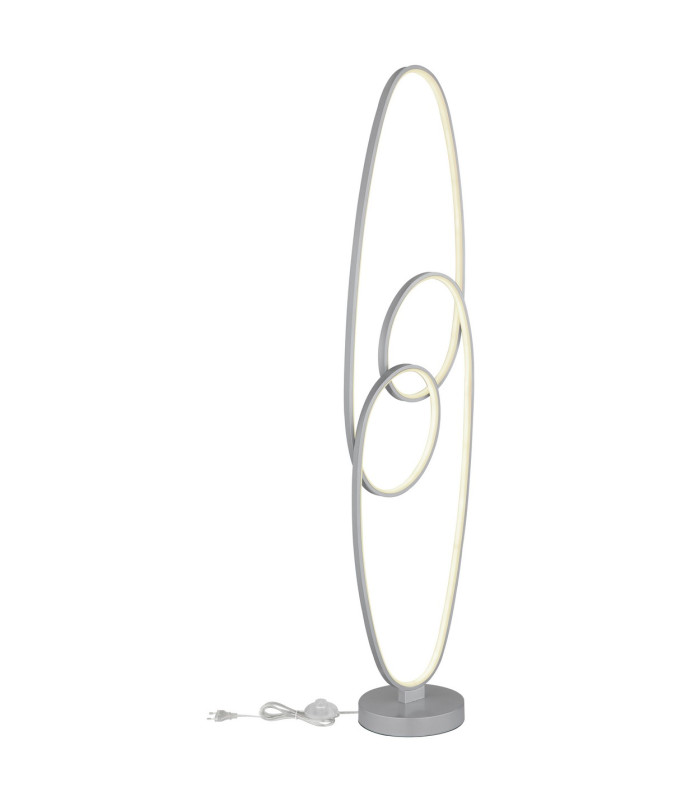 Spira LED Integrated Floor Lamp Silver Colored Matt 2x LED 2700-6500K-6