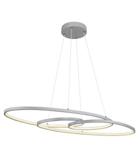 Spira Pendant Ceiling Light Silver Colored Matt 2x LED 2700-6500K-1